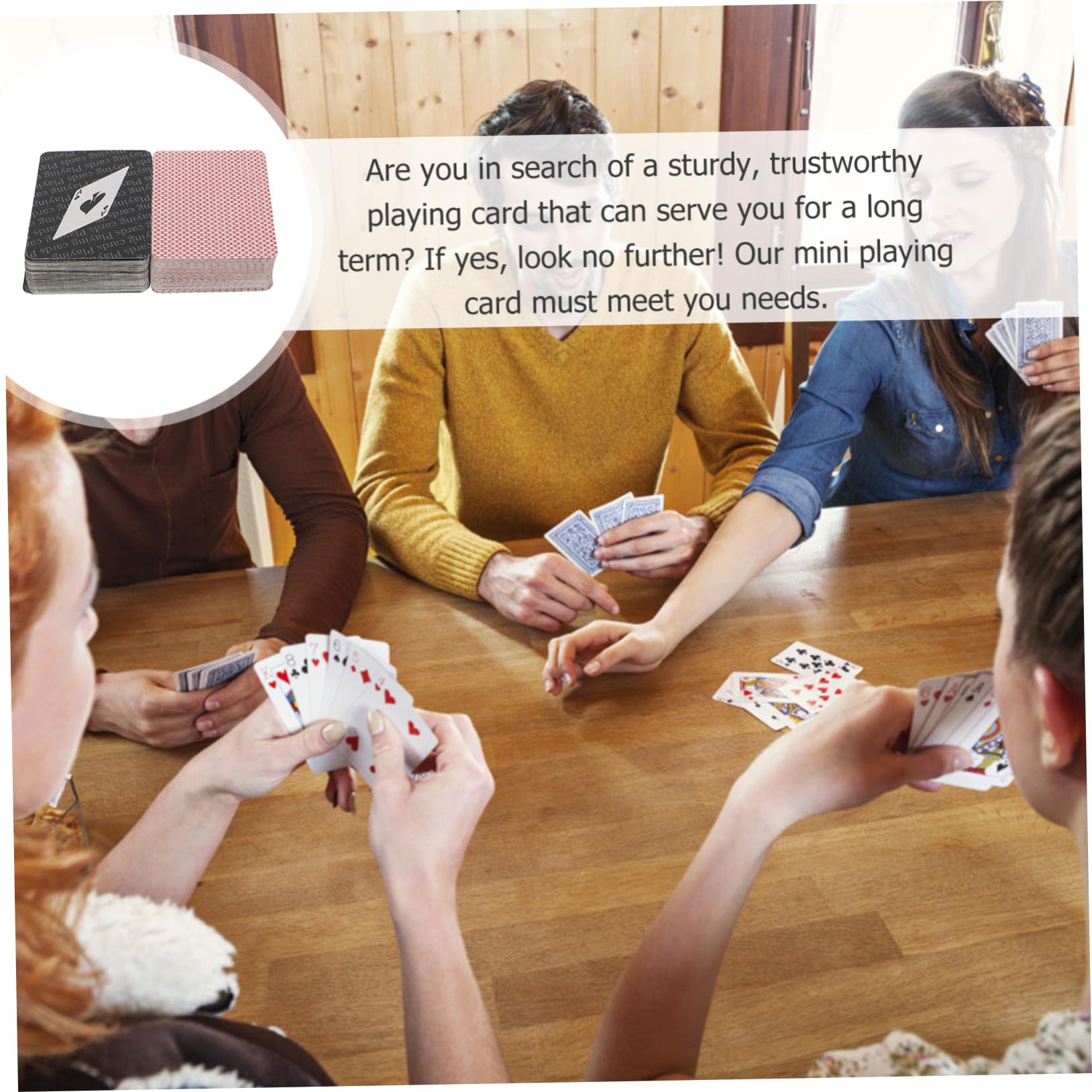 Mini Carte Da Gioco Carte Da Poker Gioco Poker Materiale Spesso Resistente All Usura Flessibile Divertimento Familiare Regalo Per