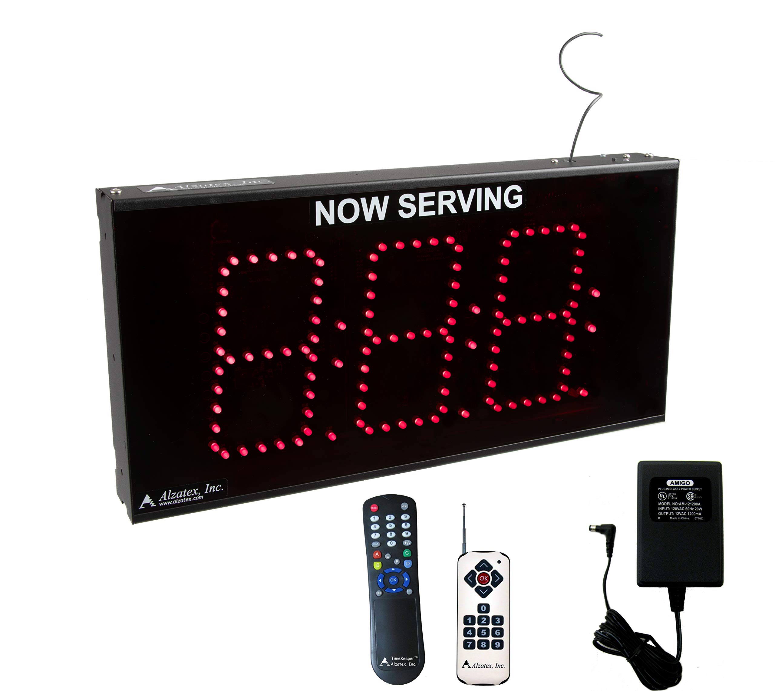 OR-DSP503B-NS-RF4 3 Digit Now Serving Display with Wireless Remote Control (2RF4, White)