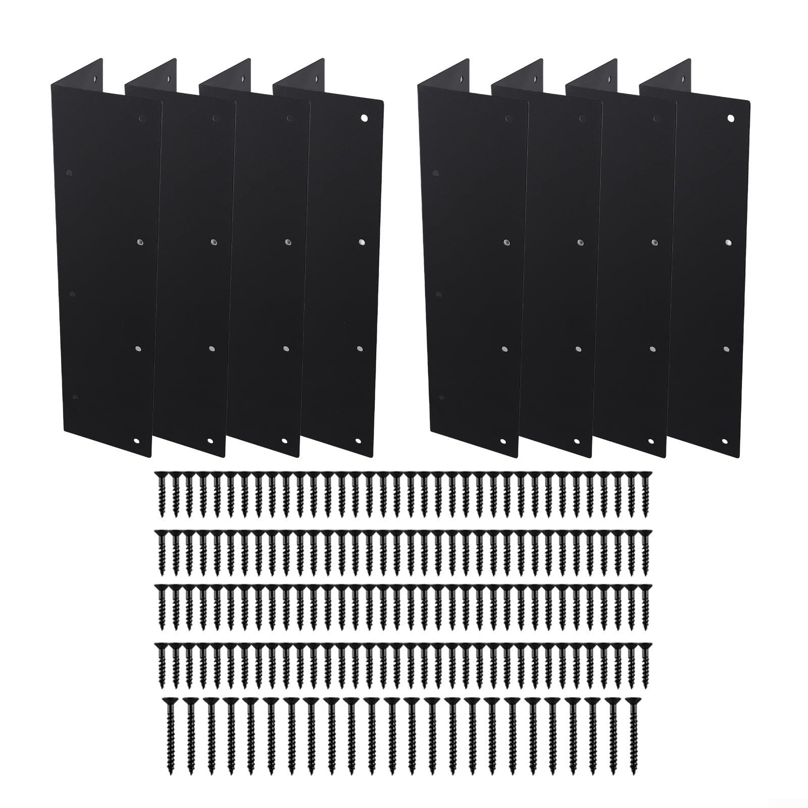 Raised bed corner brackets, metal connectors with screws, 27.9 cm high, 7.6 x 7.6 cm, rustproof carbon steel, for 50.8-61 cm garden beds, DIY planter box (8 pieces)