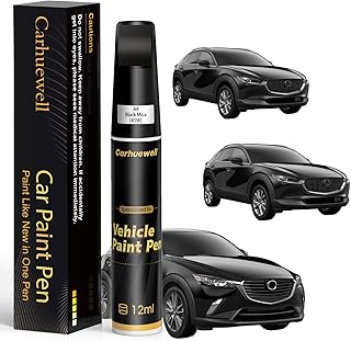 Jet Black Mica(41W) Touch Up Paint Compatible with Mazda, Exact Match Car Paint Pen Automotive Scratch Repair Remover Kit Quick & Easy Solution for Vehicle Chips and Nicks