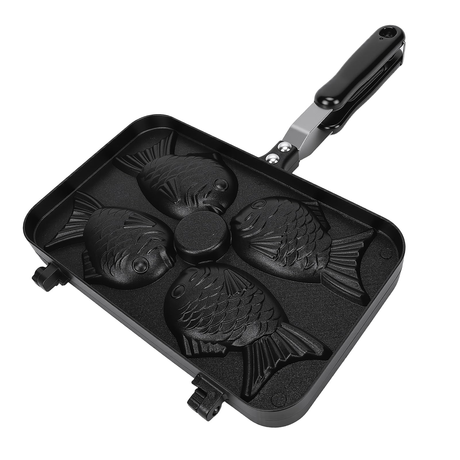 Stampo per Waffle a Forma di Pesce, Piastra Antiaderente per Cottura,