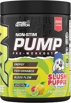 Applied Nutrition ABE Pump Pre Workout - All Black Everything Stim Free Pump Pre Workout Powder | Pump, Energy & Strength with Citrulline, Creatine, Beta-Alanine 500g - 40 Servings Twisted Citrus