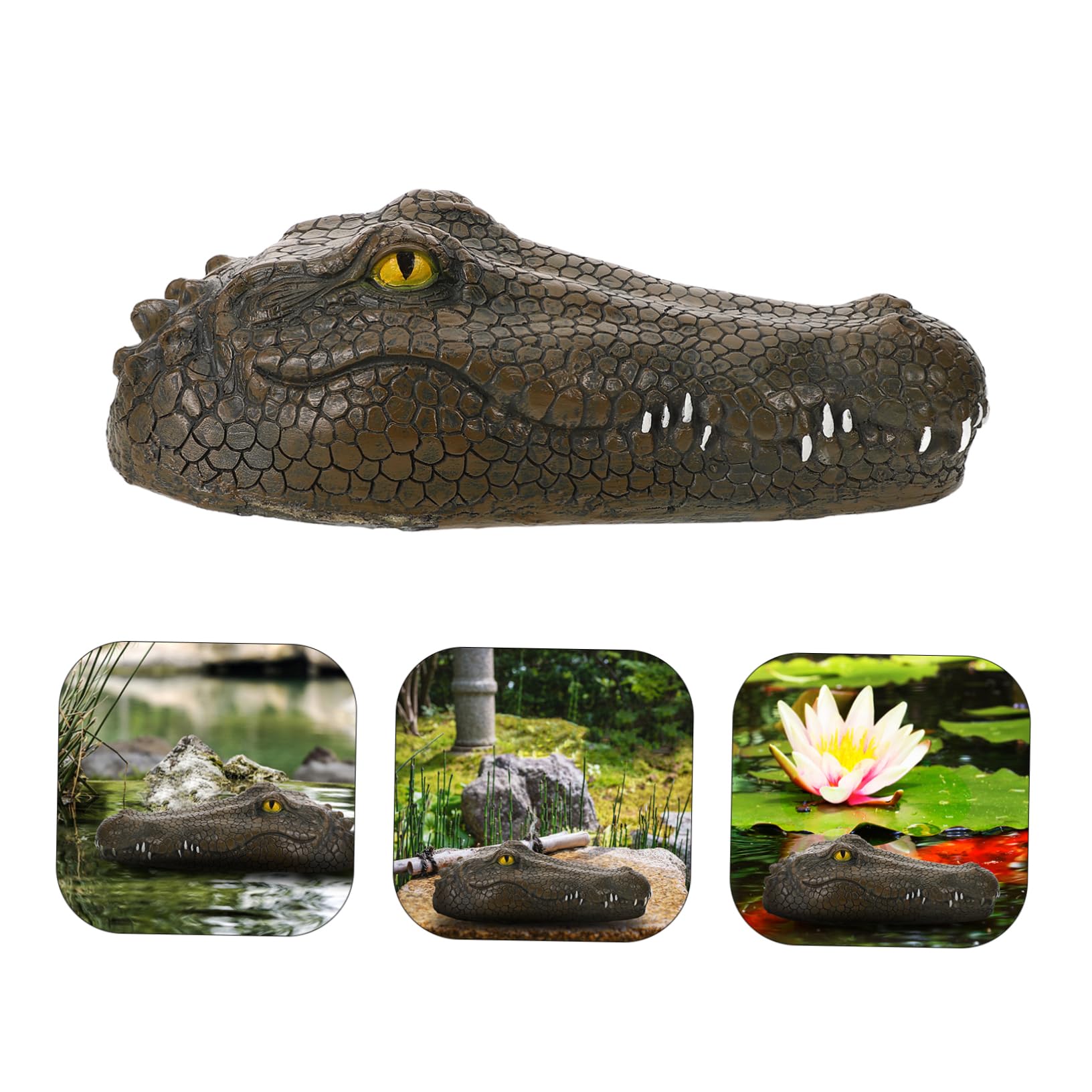 TOYANDONA Decorazione Per Acquario in Resina Testa Finta Per Giardino Ornamento Da Tavolo Per Esterni Accessorio Decorativo Sicuro e Durevole