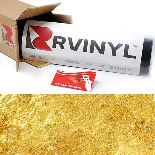 Miniatura 2 de ORACAL Serie 383 Ultraleaf - Película metalizada fundida en oro 003 - 2 pies x 3 pies - Rollo de vinilo adhesivo permanente para manualidades y