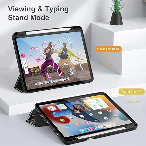 Miniatura 5 de May Chen Funda para iPad de 12.9 pulgadas (65433 generación, 2022202120202018), soporte para lápiz + soporte triple para apagado y encendido