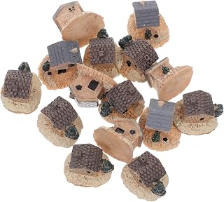 BESPORTBLE Resin Mini House Decor 15 Pcs House Model Adornments
