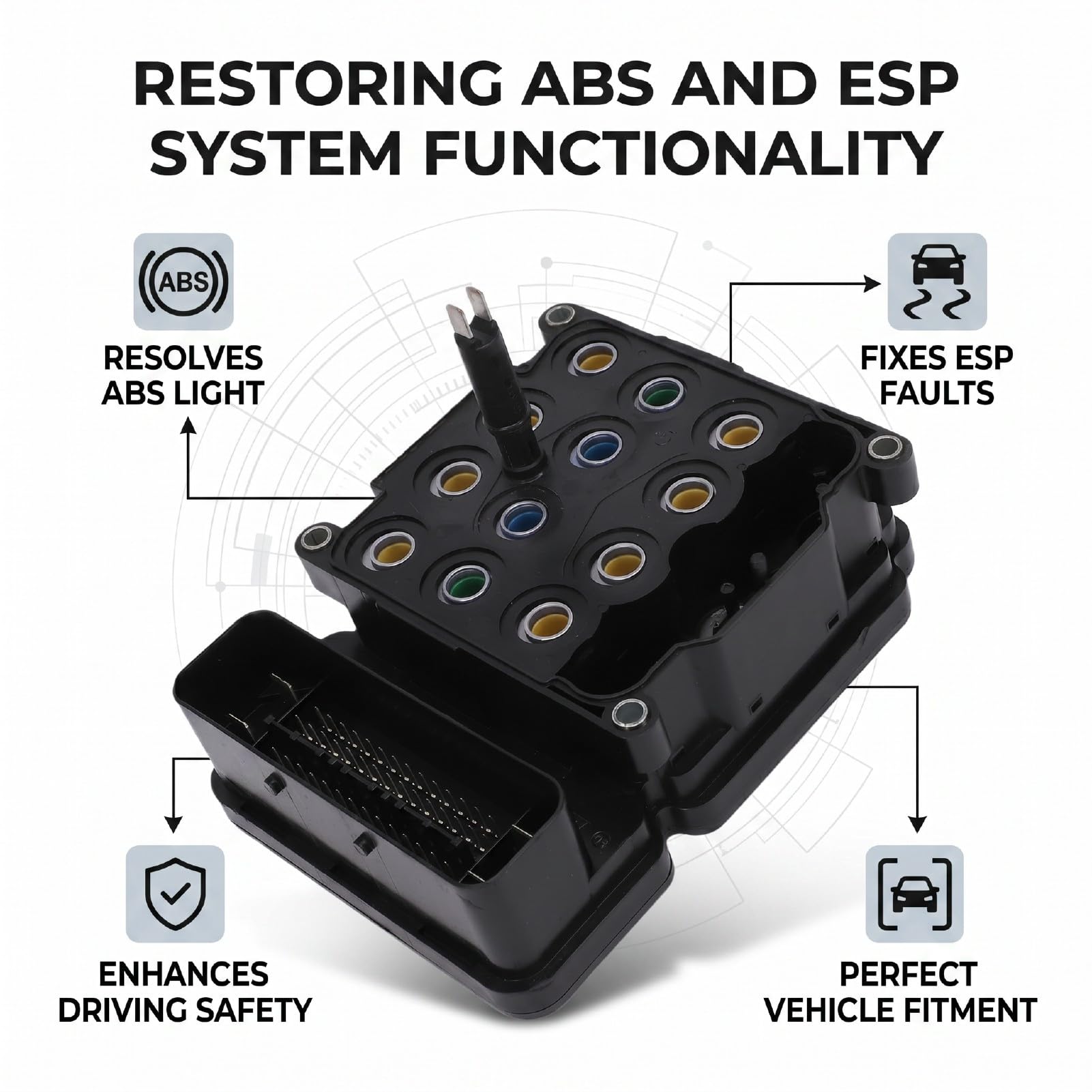 Módulo de Control ABS ESP Múltiples Números OEM 1 Juego | Accesorios de soporte completos, control de señal estable para sistemas de frenos de series de vehículos específicos