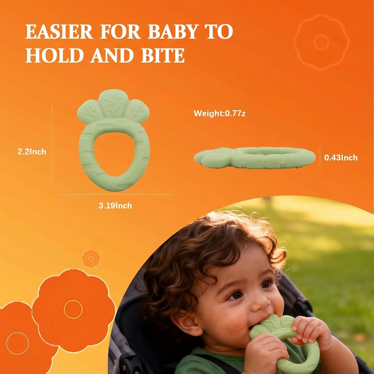 Easter Baby Teething Toys Baby Essentials & Infant Toys Silicone Teether for Babies 0 3 6Months Baby Chew Toys Newborn Learning Developmental Teether Relief Toys with 3pack Baby Toys Gifts Box