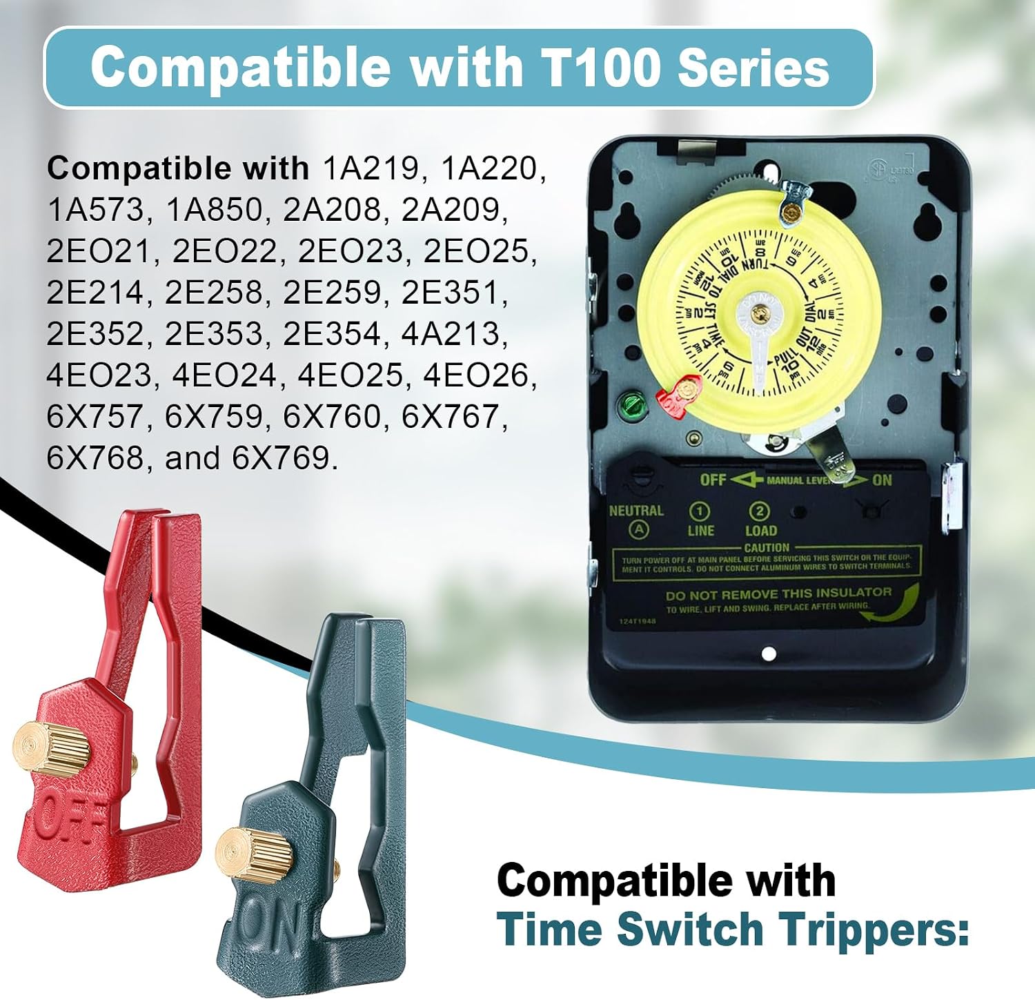 Dreyoo 8 Pcs Time Switch Replacement Trippers Kit Compatible with 156T1978A for T100 Series Clock Dial Trippers, Pool Timer Clip, Pool Timer On Off Clips Parts, Easy to Install (Red,Green) image 5