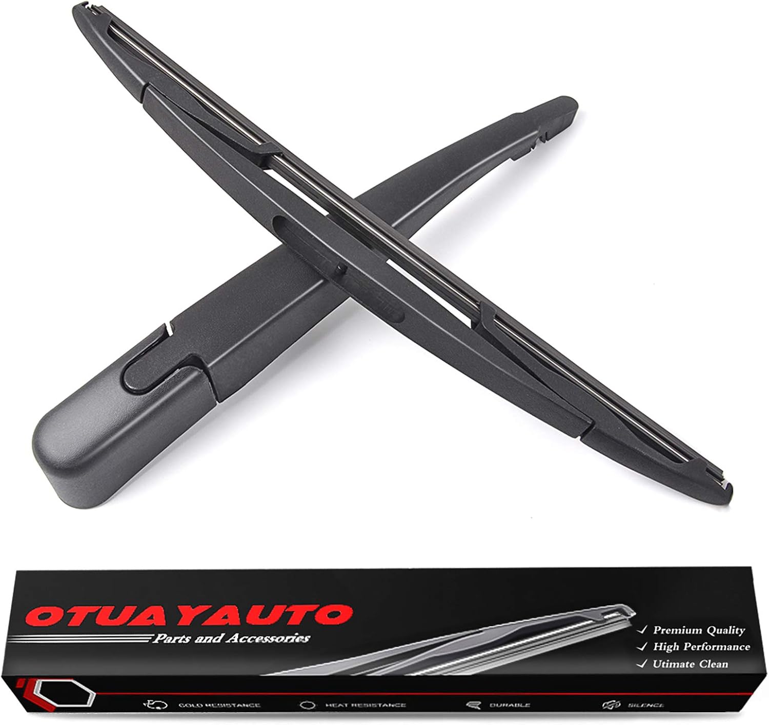 OTUAYAUTO Rear Windshield Wiper Set - Replacement for 2008-2012 Ford Escape Rear Wiper Arm and Rear Windshield Blade Assembly OE:8L8Z17526-C