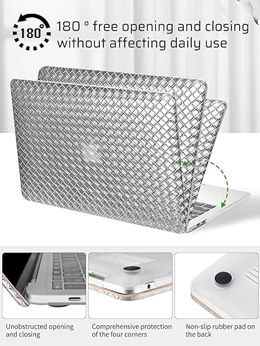Miniatura 29 de Seorsok Compatible con MacBook Air de 13 pulgadas 2022 2021 2020 2019 2018 versión A1932 A2179 M1 A2337 Touch ID, elegante funda rígida de plástico