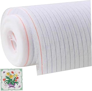 50x34cm 14CT Waste Canvas for Cross Stitching, Disposable Cross Stitches Fabric Cotton Waste Canvas for DIY Handmade Embroidery