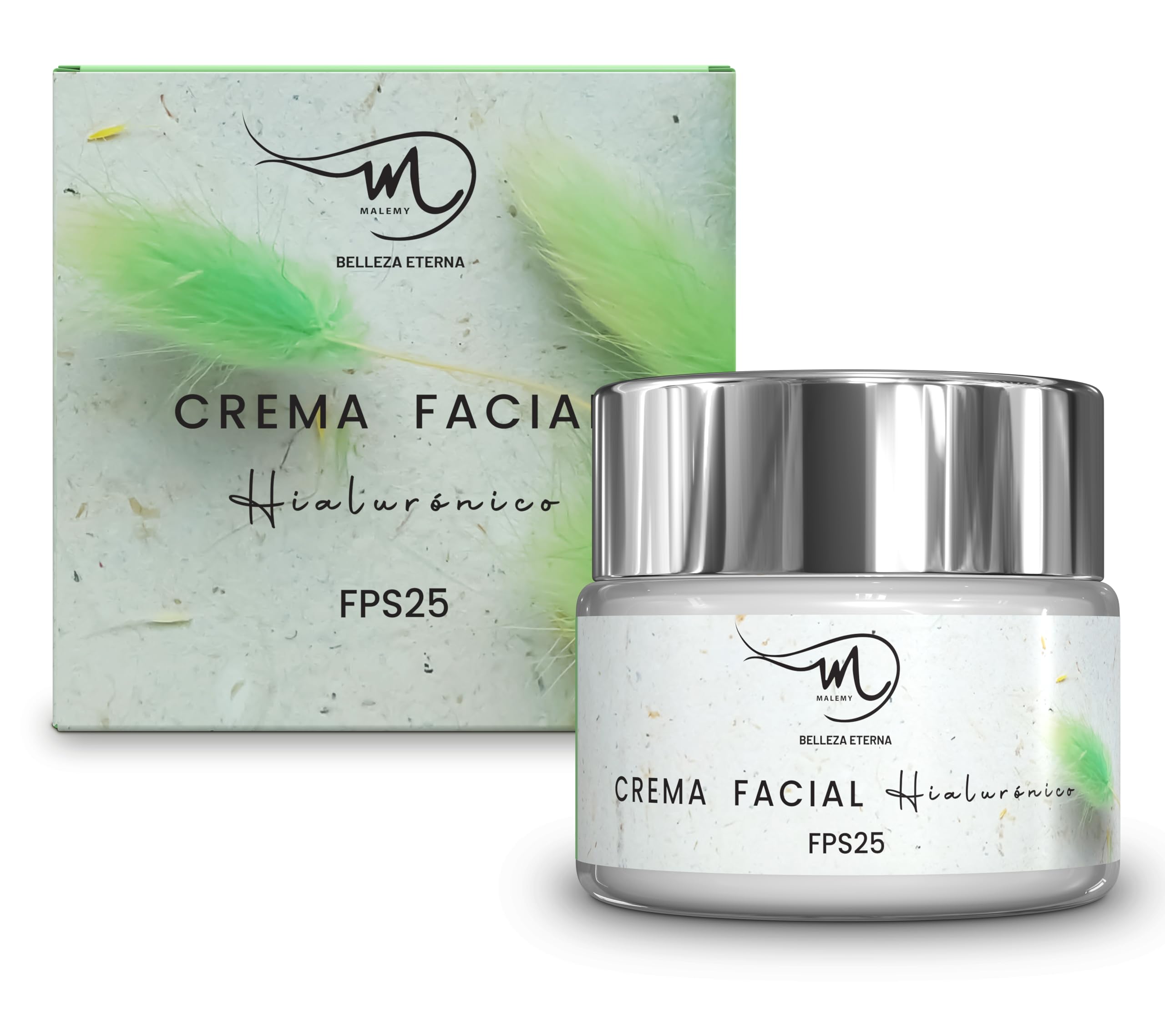 Crema hidratante antiarrugas con Ácido Hialurónico-Protección Solar SPF 25.Para Mujeres y hombres, enriquecida con Manteca de Karité y aceites vegetales -. Firmeza reforzada día y noche.