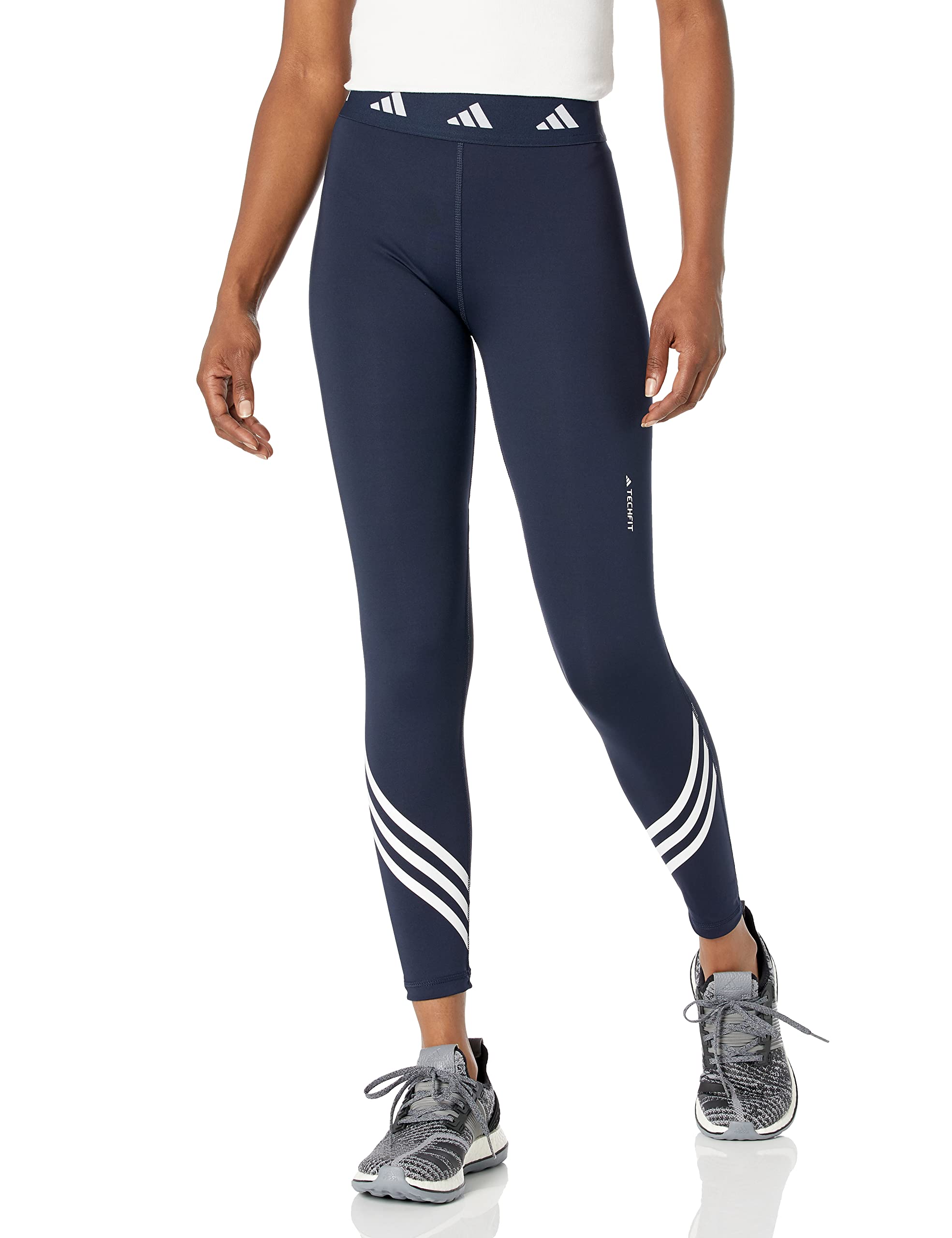 adidas Women's Techfit 3-Stripes 7/8 Tights