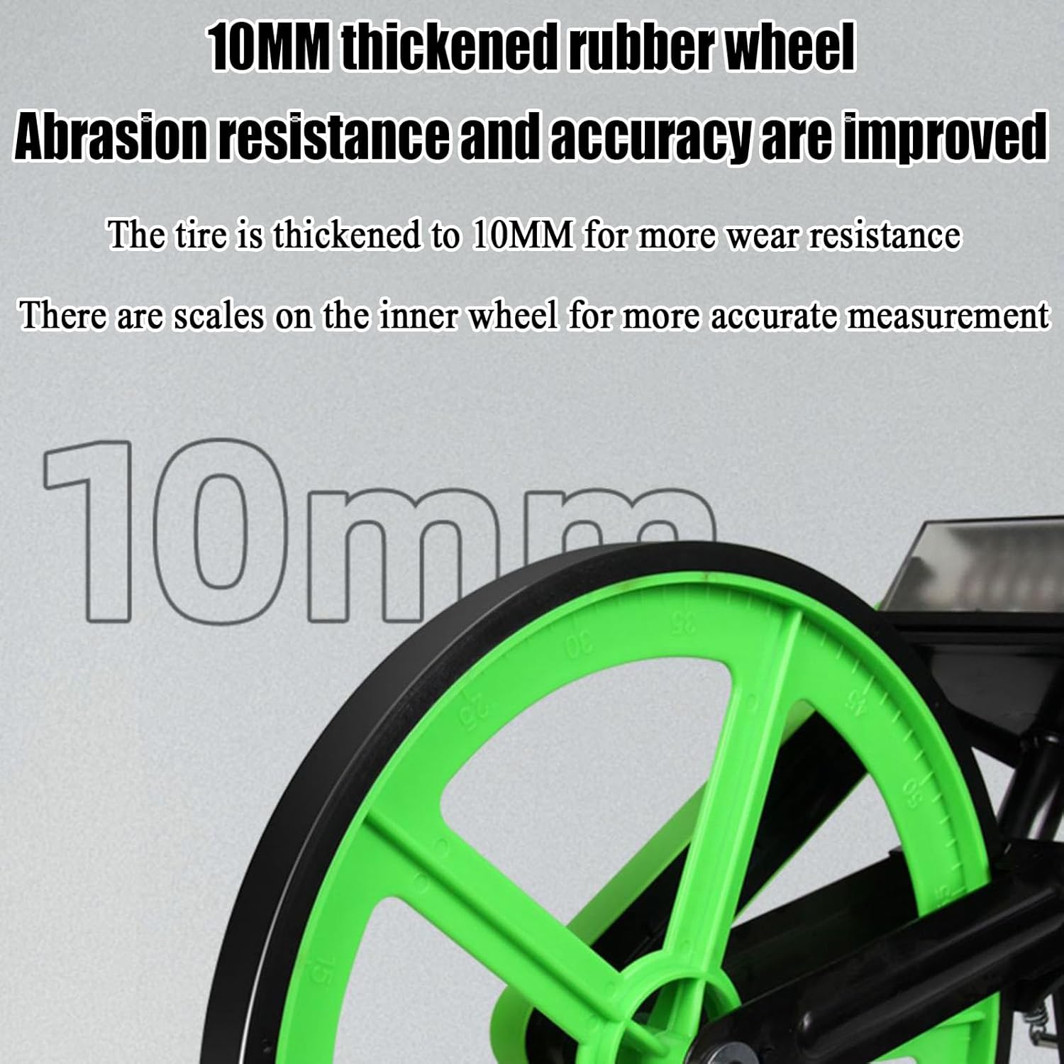 Folding Measuring Wheel, 12.5" Rolling Measure Wheel, Walking Distance Measuring Wheel, Measurement 0-99999.9 (Meters/feet), with Handbrake and Kickstand