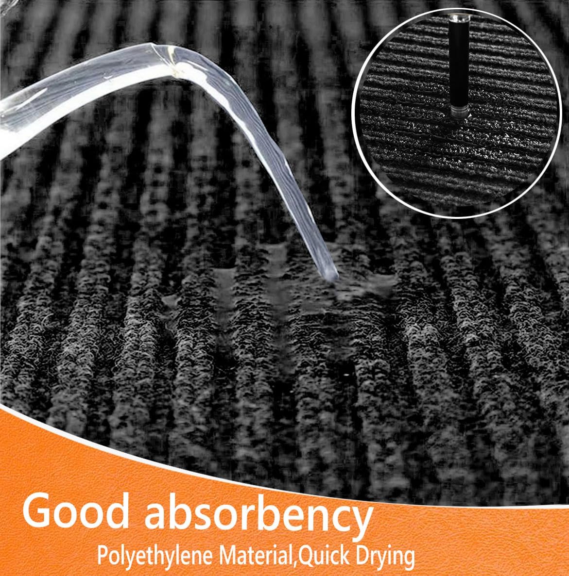 Door Floor Mat Commercial Grade Large Size 3' x 5'Heavy Duty Tough Entry Collection Slip Skid Entrance Mat with Rubber Backing Low Profile and Easy to Clean Indoor Outdoor Rug