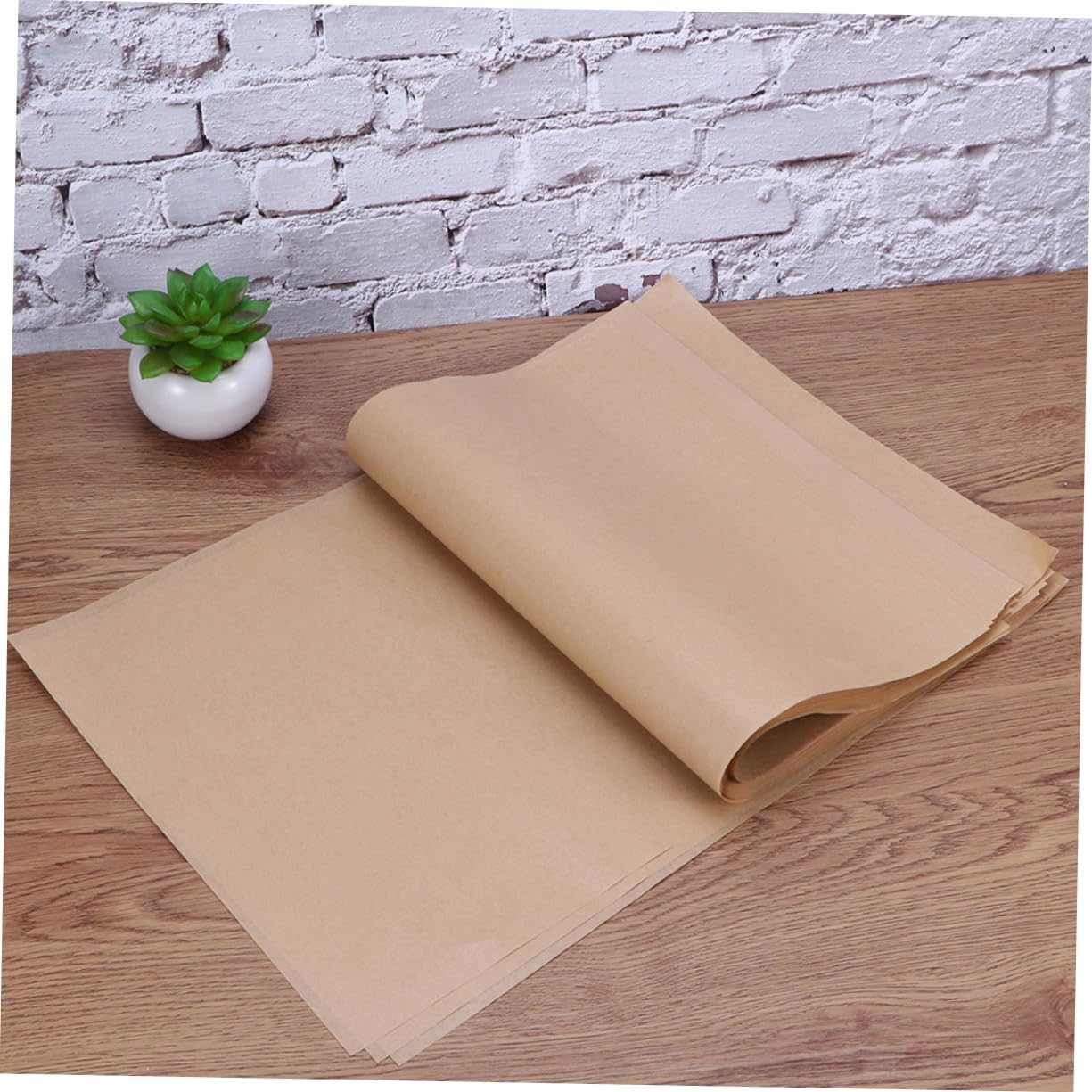 LABRIMP 100sheets Unbleached Baking Parchment Paper Liners Non-stick Air Fryer Oven Sheets for Baking Cookies Bread Meat for -up