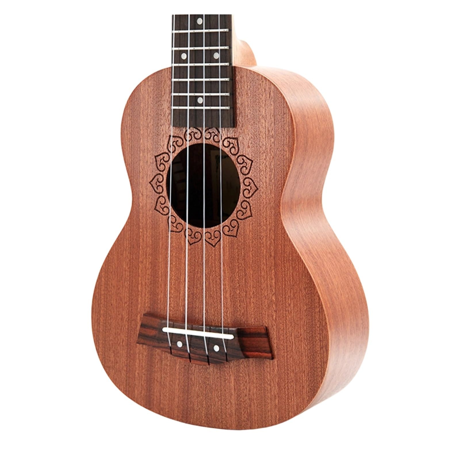 Strumento Per Chitarra A Quattro Corde Ukulele Con Motivi In ​​legno Sapele Da 21 Pollici Ukulele