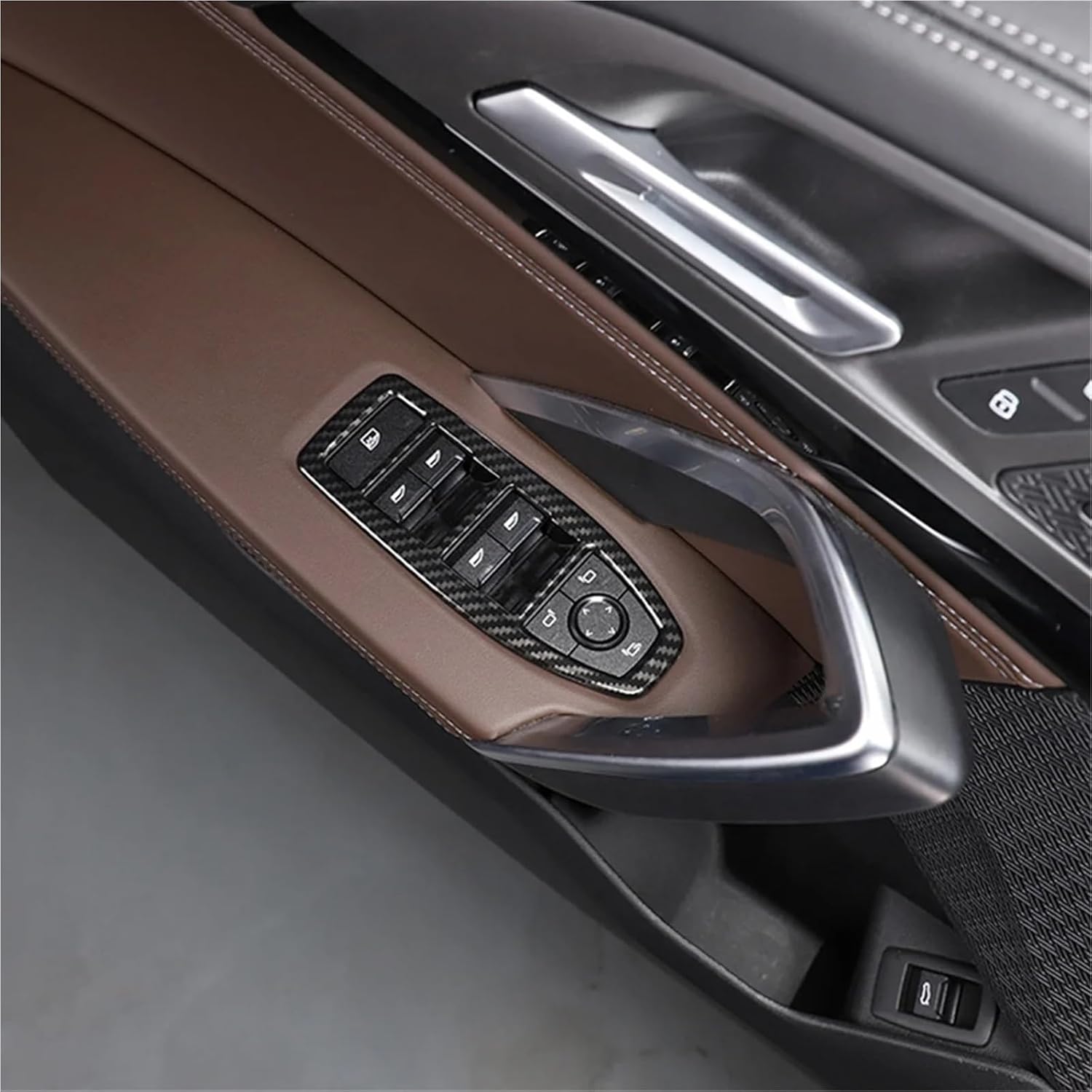 Car Window Lift Switch Buttons Frame Cover Trim Stickers Accessories ABS Compatible With BMW X1 U11 2023 2024
