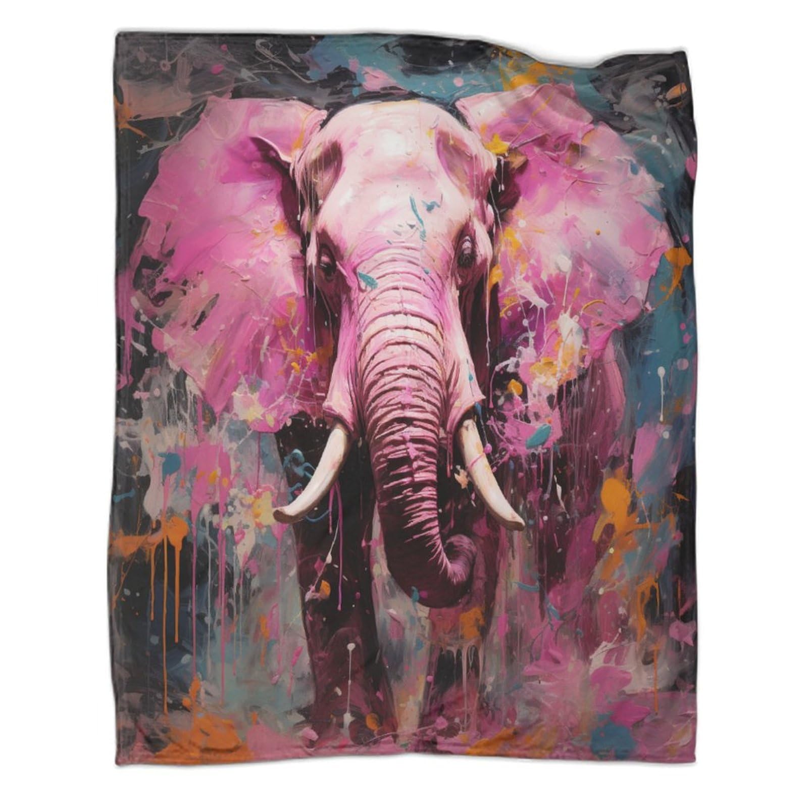 UENDOKRNN Elephant Blankets 3D Warm & Cosy Blankets For Beds, Bedding for Bed Couch, 40x50inch(100x130cm)
