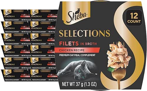 Sheba Selections Filets in Broth Adult Wet Cat Meal Complement