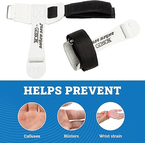 Miniatura 5 de Gibson Just Right - Agarres de gimnasia irregulares para mujer, agarre de cuero duradero con cierre de velcro para un agarre seguro, empuñaduras de