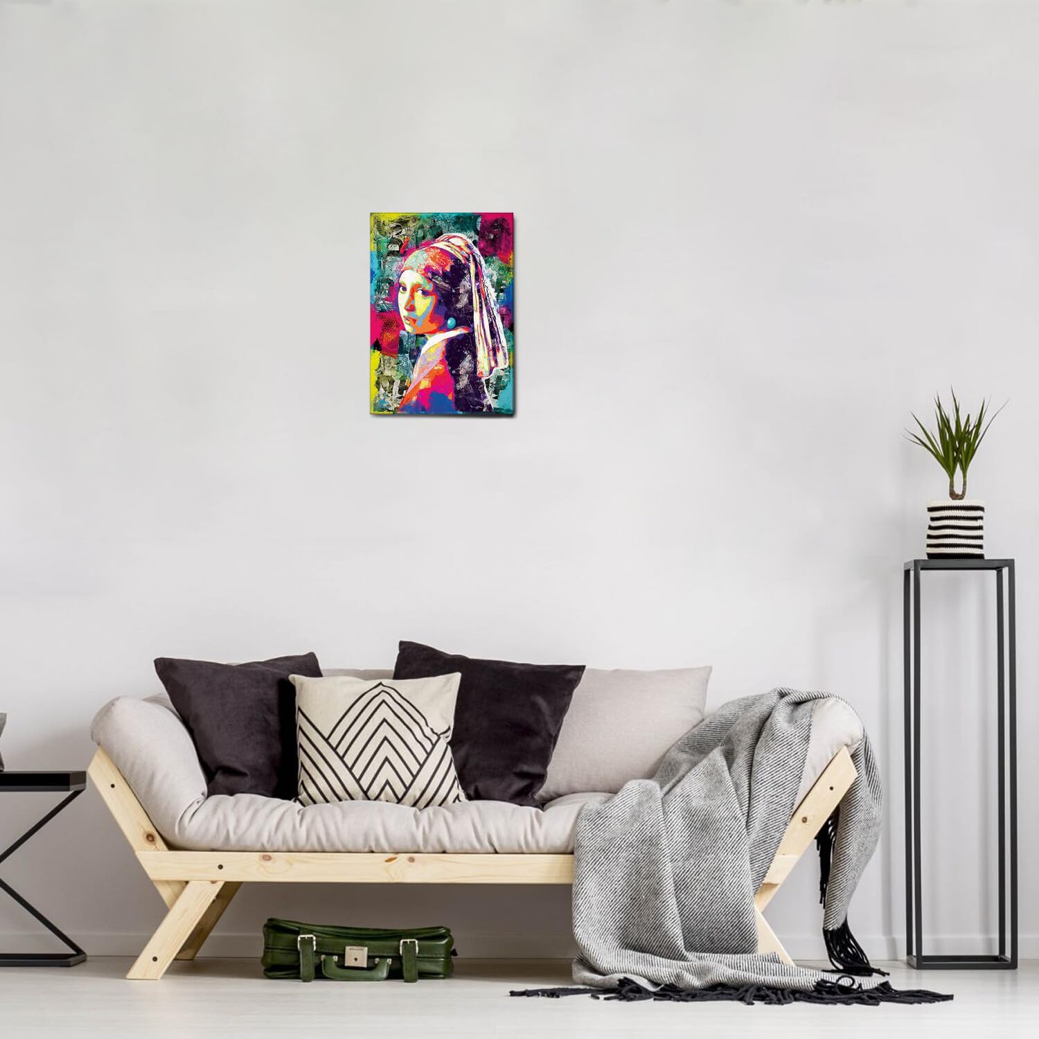 Giallobus Gemälde 'Der Pop-Art-Perlenohrring' – Acrylglas 100x140 Cm, Fertig Zum Aufhängen
