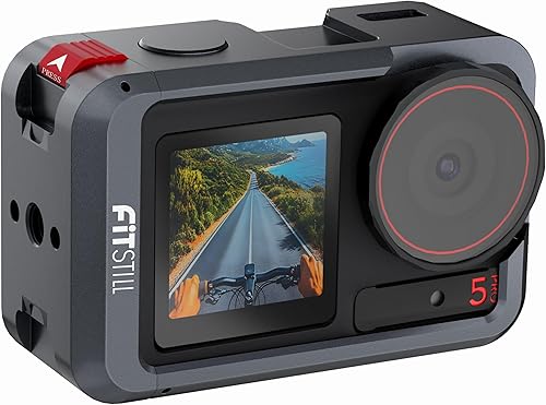 FitStill Jaula de marco de metal de aluminio compatible con DJI Osmo Action 5 Pro Action 4 Action 3, funda protectora rígida de transporte