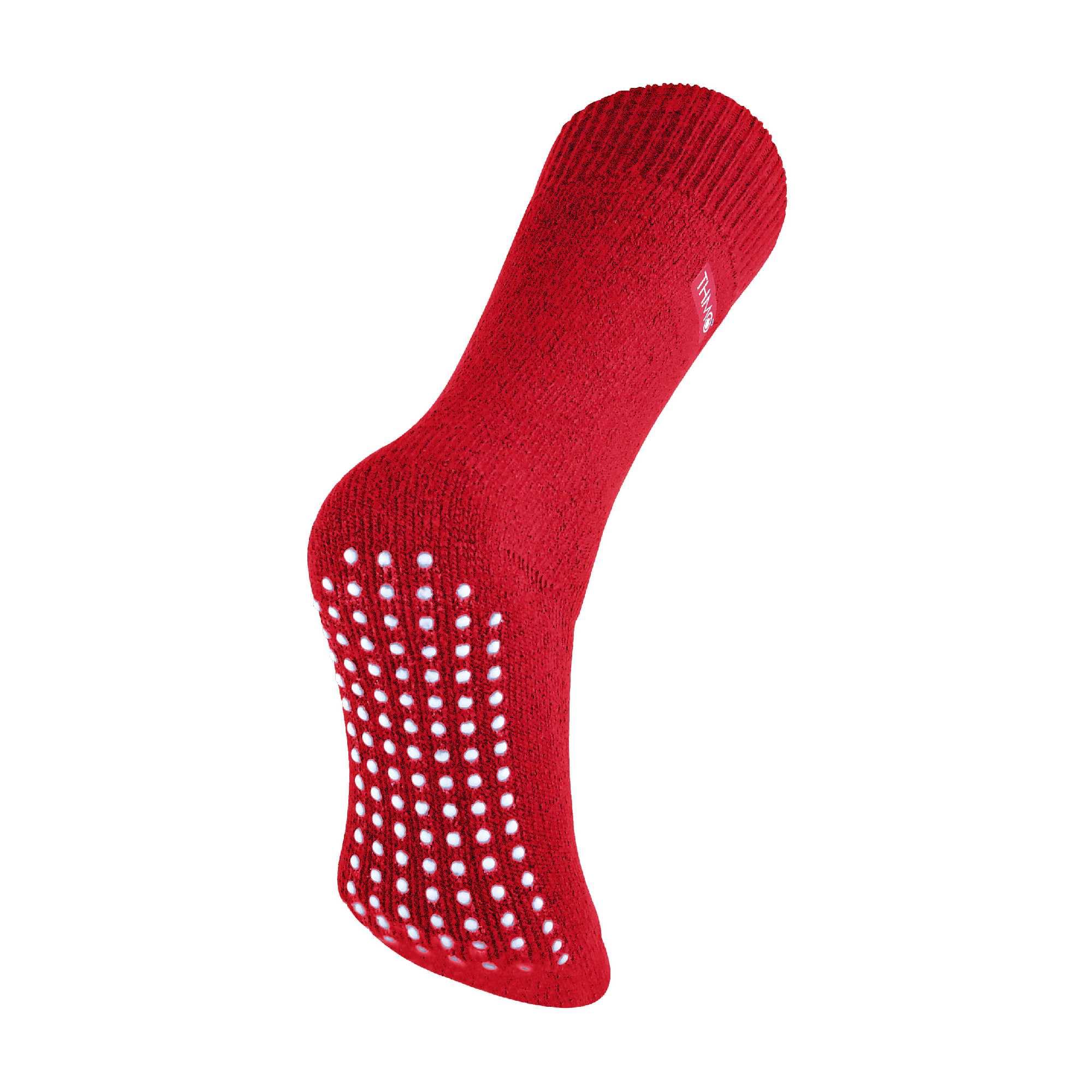 THMO - Mens Thick Thermal Fleece Lined Slipper Socks with Non Slip Grips