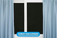 Vista 3 de Película opaca total para ventana: 100% de bloqueo de luz, película estática para oscurecimiento de habitaciones - Película sin residuos