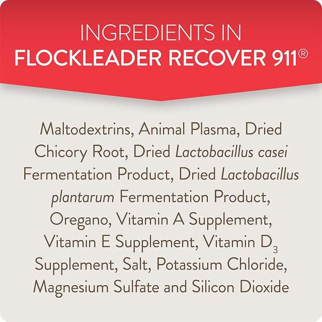 Foto 6 de 7 de FlockLeader Recover 911, electrolitos probióticos prebióticos orégano