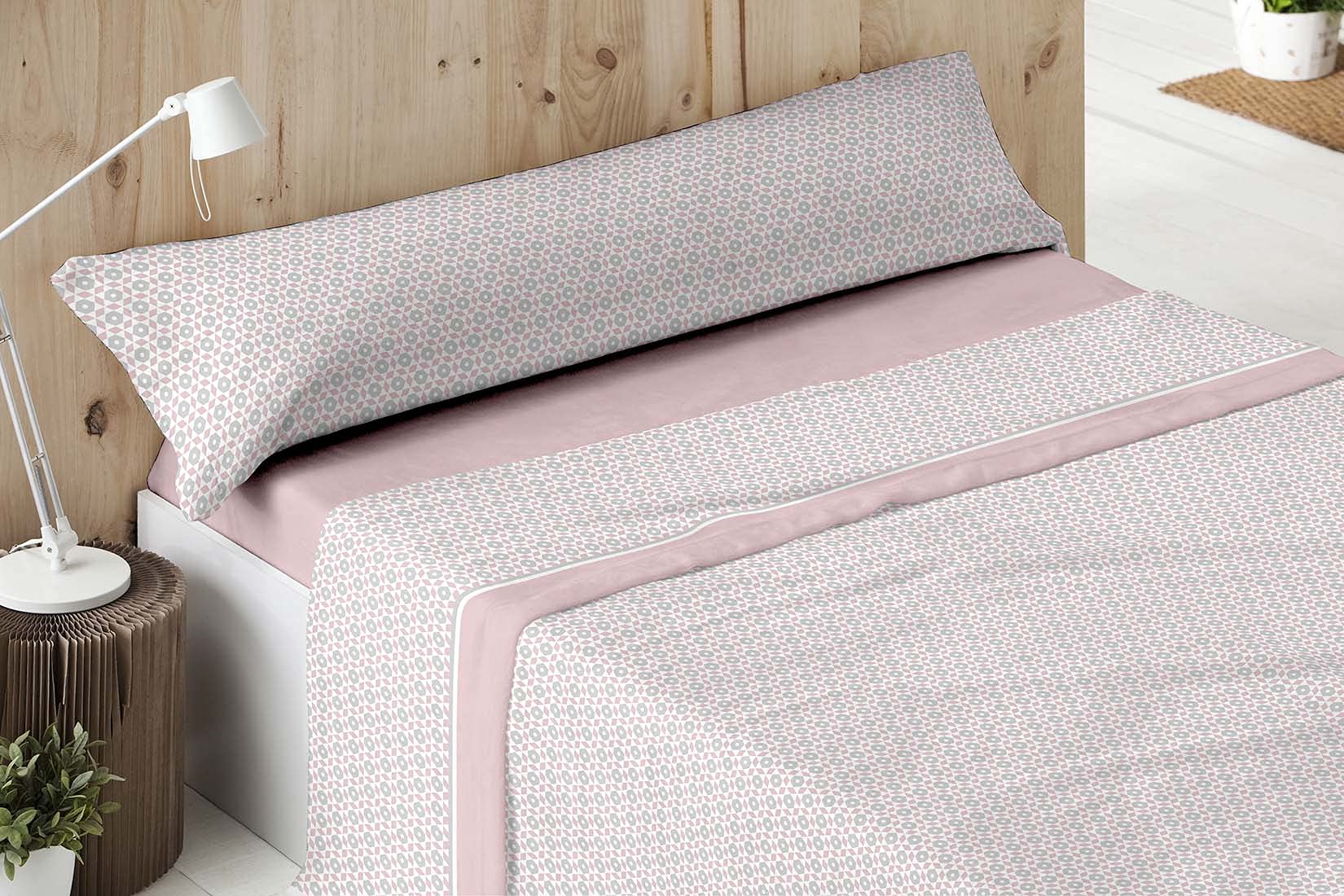 Burrito Blanco | Juego de sábanas Coralina, 969 Rosa | para Cama de 90 cm (+ Medidas Disponibles) | Sábanas de Invierno 90 | Cama indivual 90