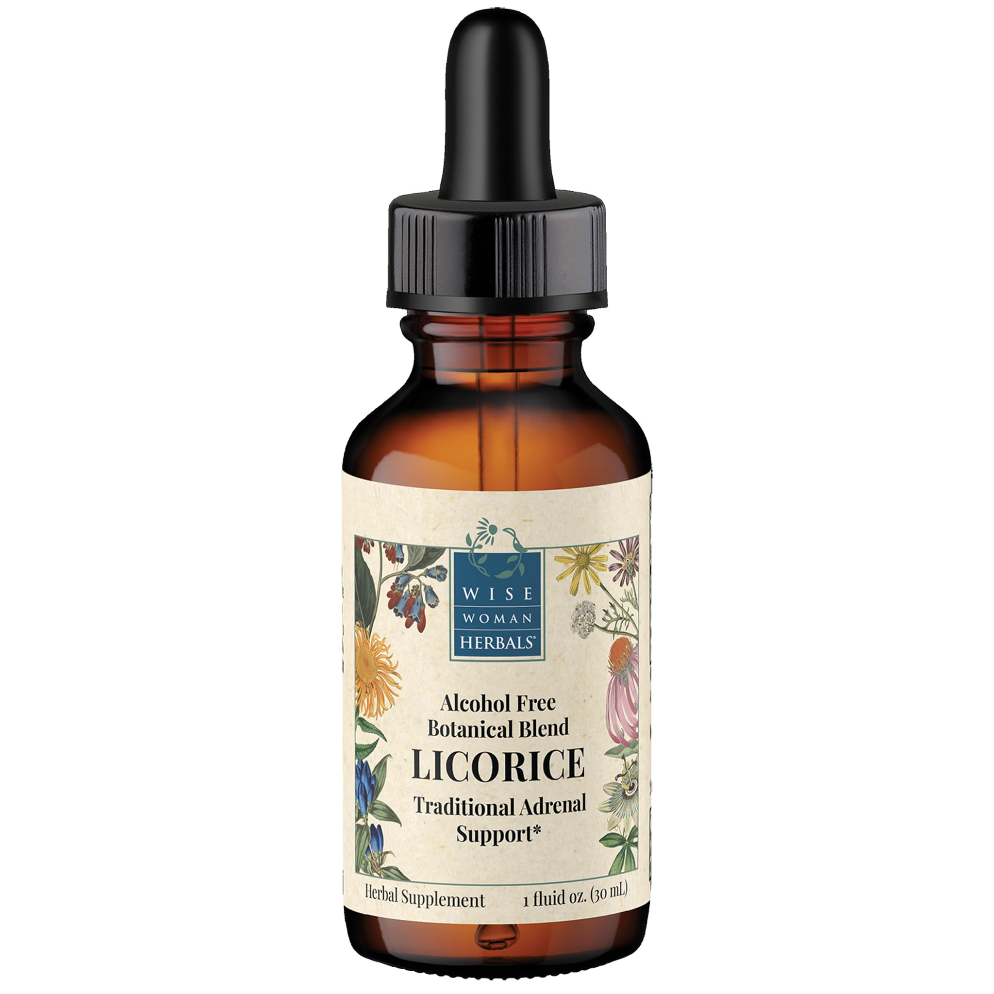 Wise Woman Herbals Licorice Glycerite: Traditional Adrenal Support, 1oz
