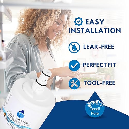 Miniatura 6 de Paquete de 4 filtros de agua de repuesto para refrigerador Whirlpool ED25UEXHW00, compatible con Whirlpool 8171413, 8171414 cartucho de filtro de
