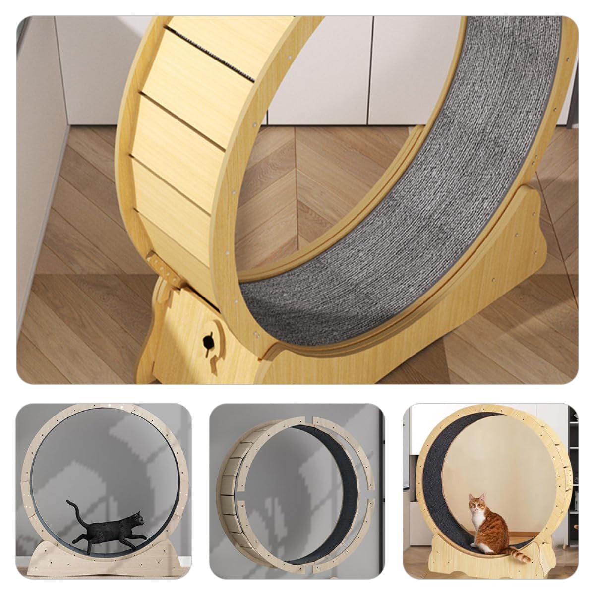 INOOMP Katzenlaufmatte aus Plüsch mit Verdicktem Design und Kratzfest für Katzenlauf Kissen Geeignet für Barhocker und Tisch als Langlebiges Katzenzubehör