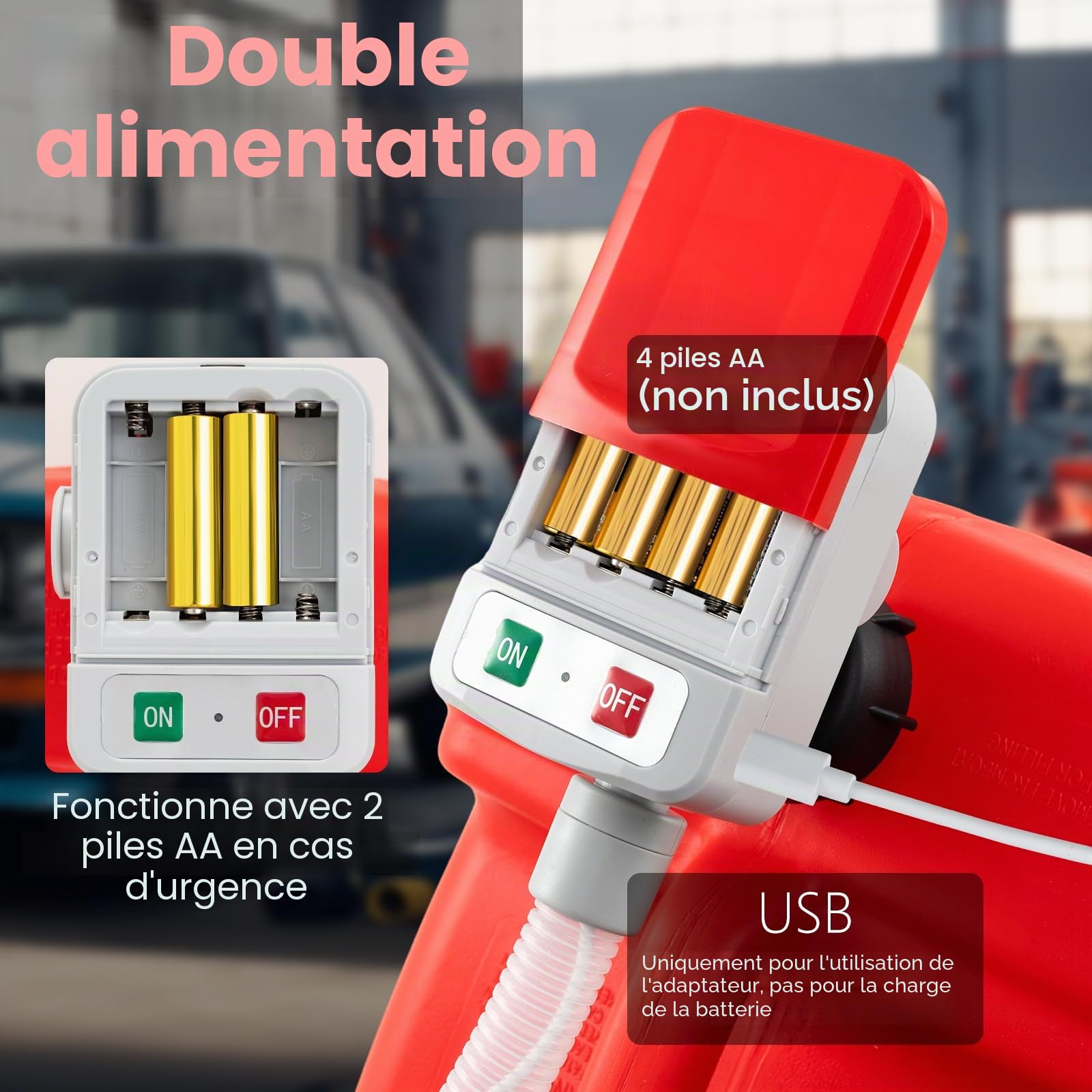SOARS Pompe de Transfert Carburant, Capteur d'Arrêt Automatique (14 LPM)