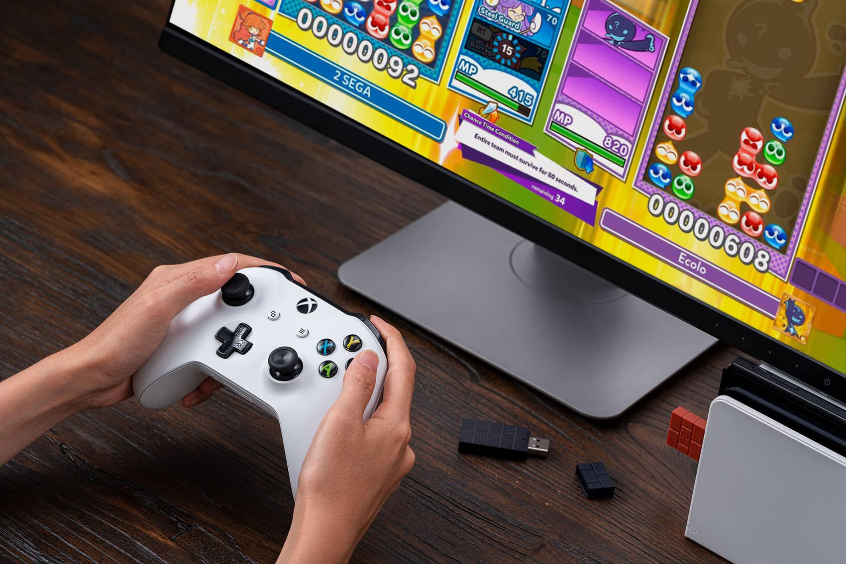 8BitDo USB Wireless Adapter 2, Adattatore Bluetooth Con Cavo OTG per Sistema Switch/2, Windows 10, PS Classic, Android, Raspberry Pi, Retrofreak per Controller Xbox Series, JoyCon, Switch Pro, PS5/4/3