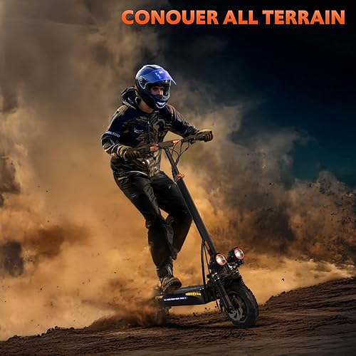 Miniatura 7 de Scooter eléctrico para adultos, scooters todoterreno de 48 V 15 AH de hasta 31 Mph y 31 millas, neumático todo terreno de 11 pulgadas, scooter