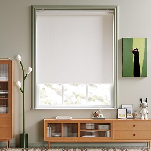 Miniatura 19 de Persianas Enrollables Inalámbricas Opacas para Ventanas que Oscurecen la Habitación con Sistema de Resorte, Protección UV, Persianas de Ventana y