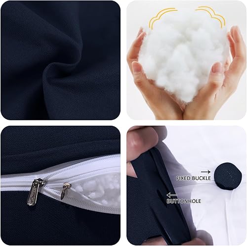 Miniatura 4 de Almohada WOWMAX grande de apoyo con forma triangular, almohada con forma de cuña para respaldo o lectura, cabecero para el día de la Madre, para la