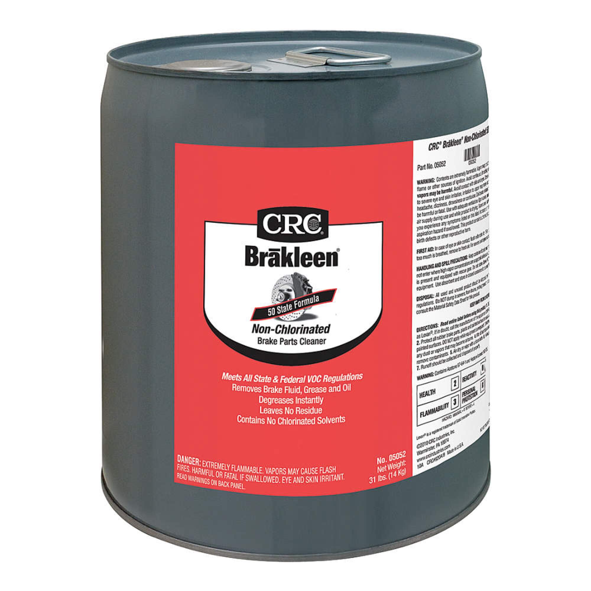 CRC Brakleen 1003667 Brake Parts Cleaner Non-Chlorinated 50 State Formula, 5 Gallon, [1 Pack]