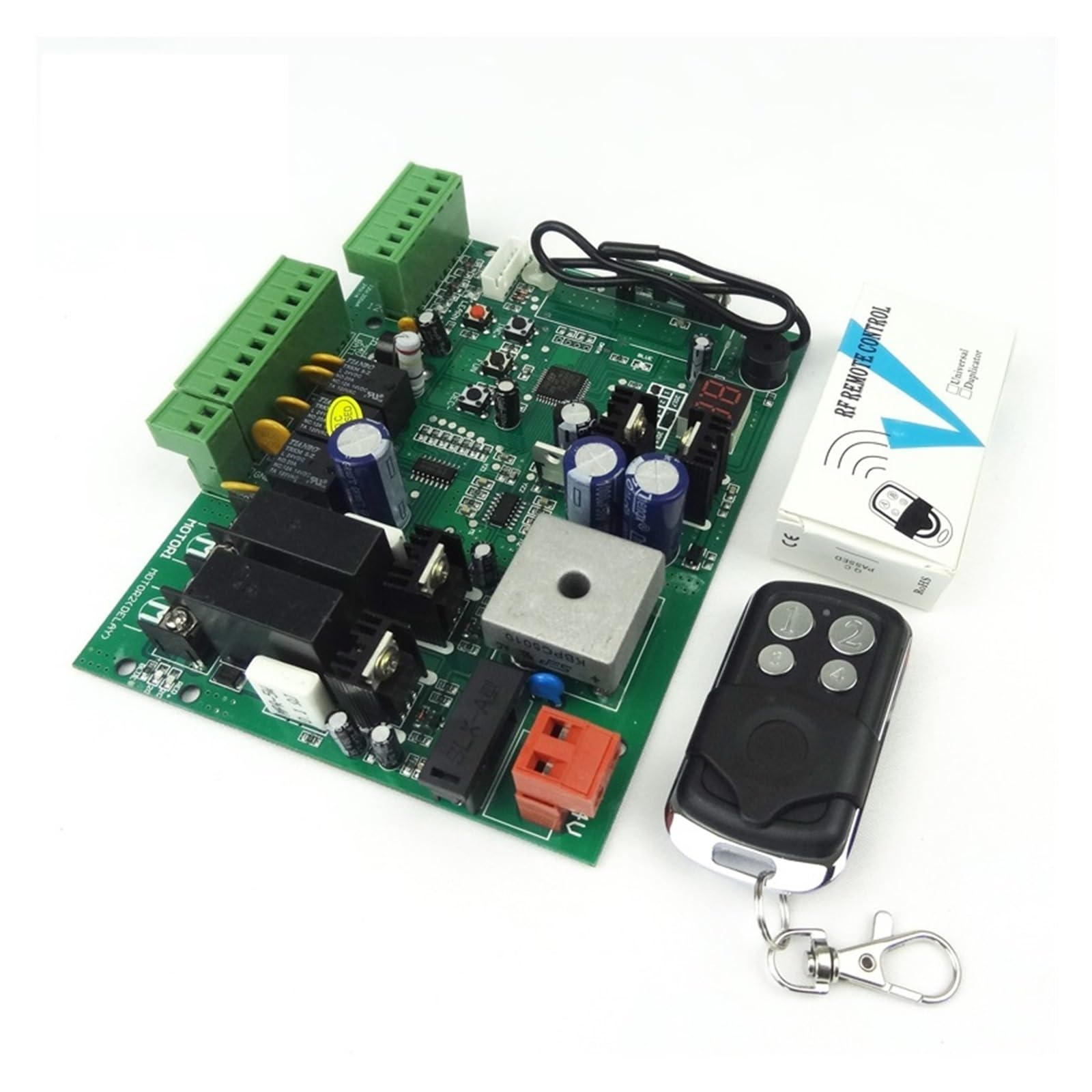 Motorisation Portail Coulissant, Le tableau de commande de la porte pivotante connecte la batterie de secours ou le système solaire avec le montant de la télécommande en option(2 remote 24V)