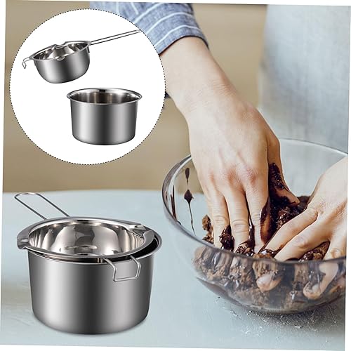 Miniatura 2 de ABOOFAN 3 juegos de velas de mesa de olla de fusión, caldera de leche, molde de para resina, calderas dobles para estufa, caldera doble, olla de