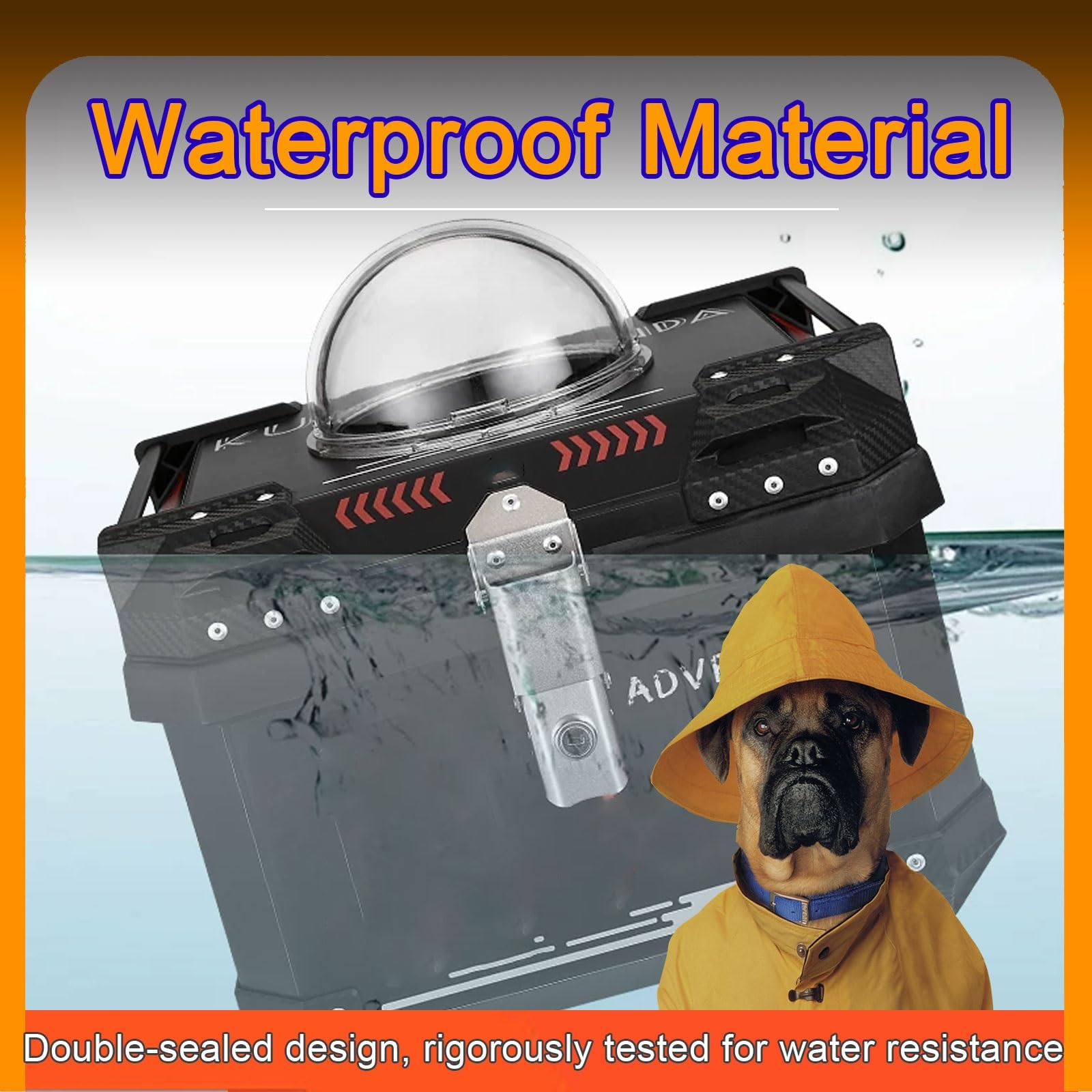 Trasportino Cane Moto Rigido Plastica Rigida Impermeabile Borsa Cani Moto Ben Ventilato Contenitore viaggio per gatti cani piccoli(Style 4,51 * 43 * 39cm)