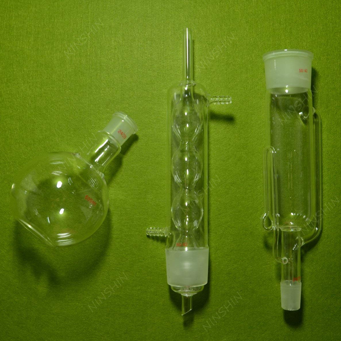 lab Glass,500ml soxhlet Extractor with Boiling Flask Distillation 24/29 50/40