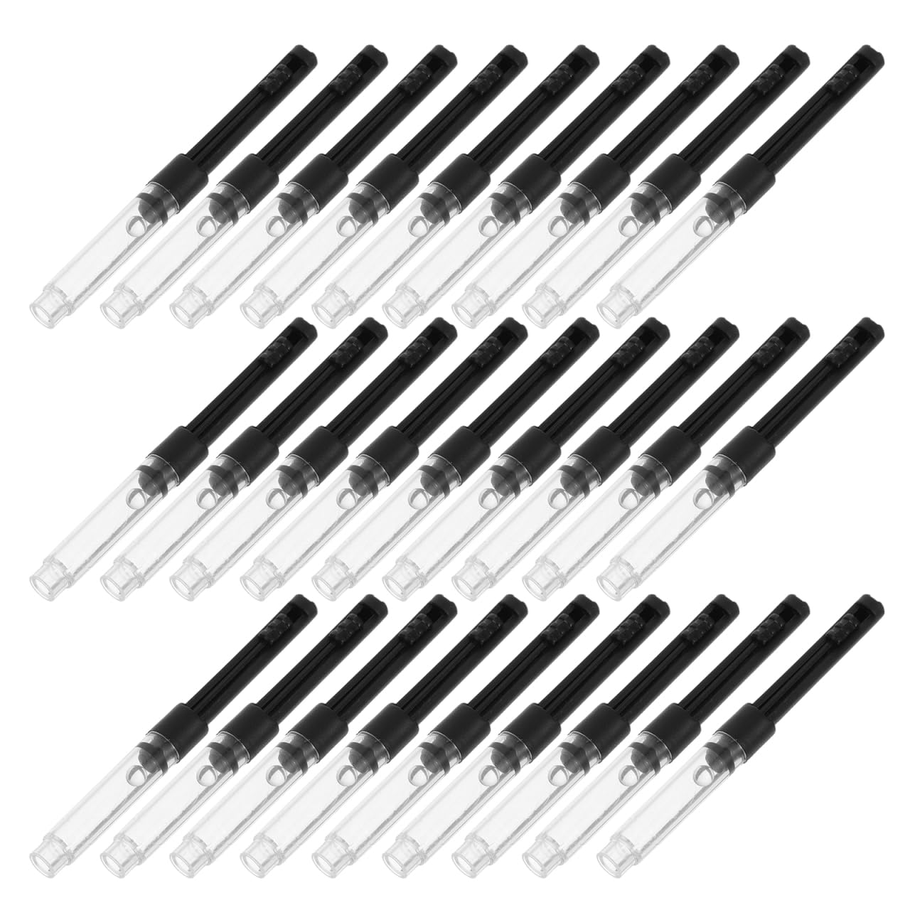 Healeved 50pcs Fountain Pen Piston Converter 3.4mm Refillable Ink Cartridge Converter for Fountain Pen Filling and Replacement Office Writing Supplies