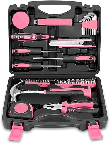 Vista 8 de Auto Dynasty Kit de herramientas para el hogar de 39 piezas, juegos de herramientas manuales básicas para el hogar con destornilladores, Azul