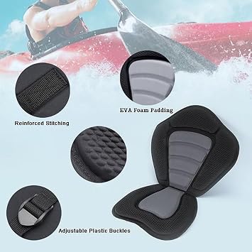 Compatible with Sea Eagle Fasttrack Angler 465 2021–2026, kayak seat cushion, inflatable paddleboard/surfboard seat cushion, removable backrest seat cushion