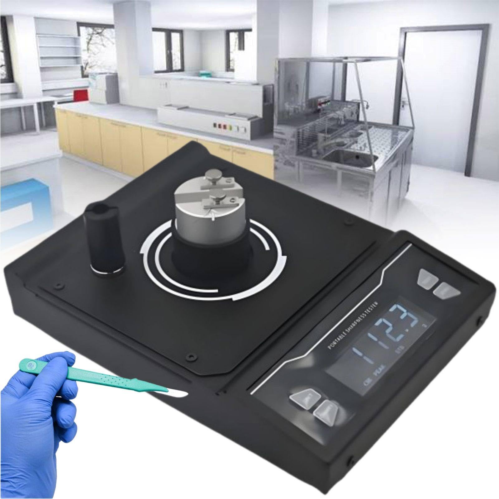 Dispositivo per la misurazione dell'affilatura dei coltelli, Tester di affilatura delle Lame con opzioni di risoluzione di 0,1 g/1 g/5 g, misuratore Digitale Ricaricabile 5g