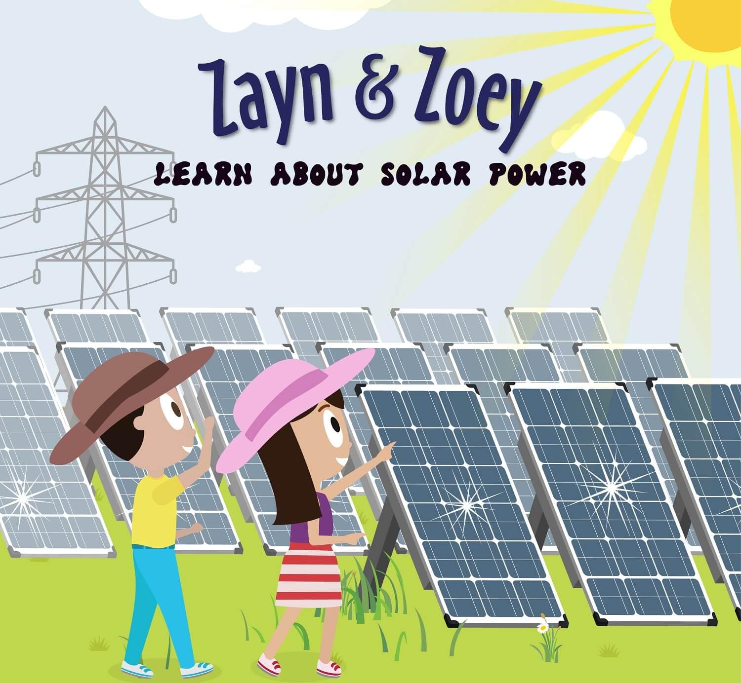 Zayn & Zoey Learn About Solar Power - Science Picture Book for Kids Ages 4-9 - Renewable Energy Sun Electricity Story Book Children Learning